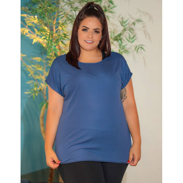 Blusa Feminina para Academia Plus Size Fitness Feminina em Dry Fit Furadinho