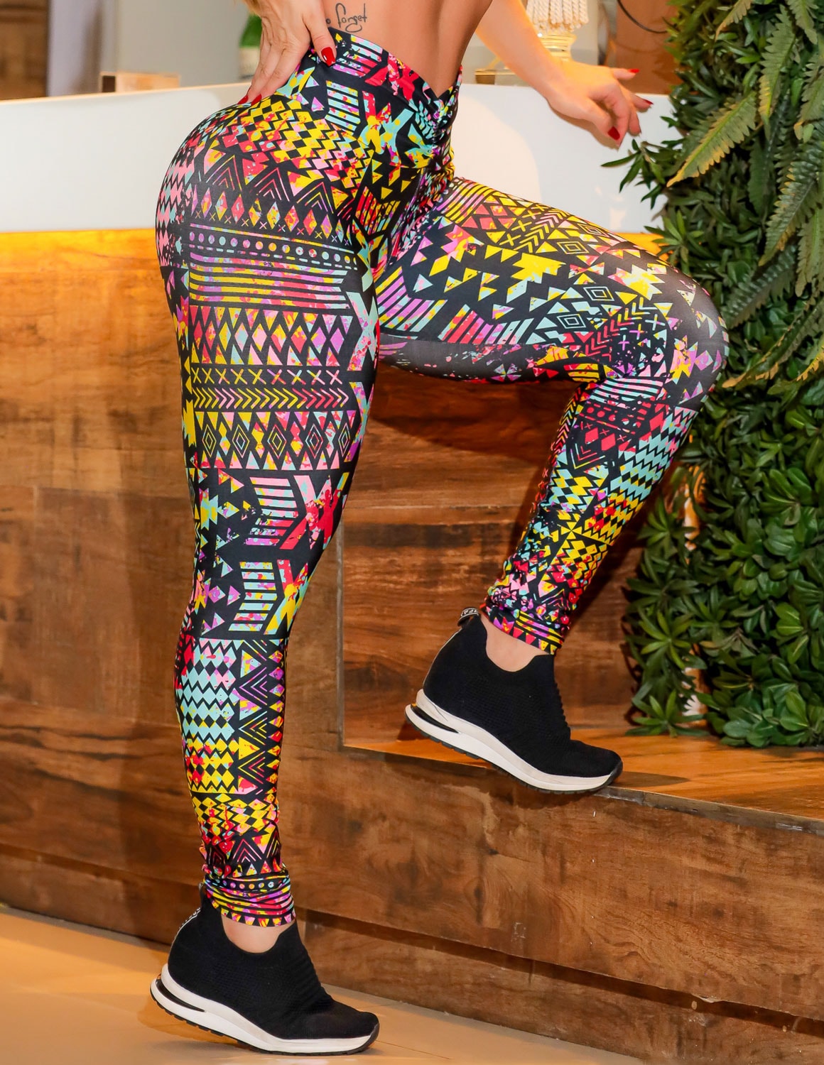 Calça Legging Estampada Empina Bumbum para Academia