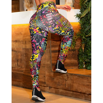 Calça Legging Estampada Empina Bumbum para Academia