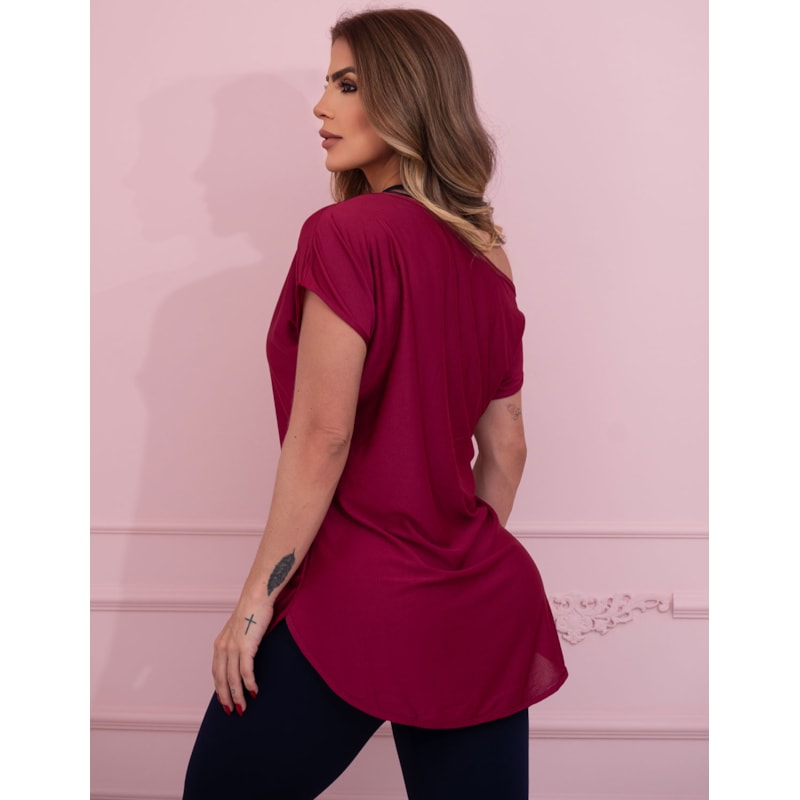 Blusa Feminina Fitness Dry Fit Ombro Só Seca Rápido para Academia