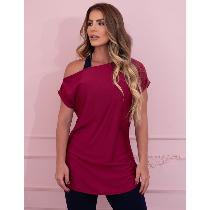Blusa Feminina Fitness Dry Fit Ombro Só Seca Rápido para Academia
