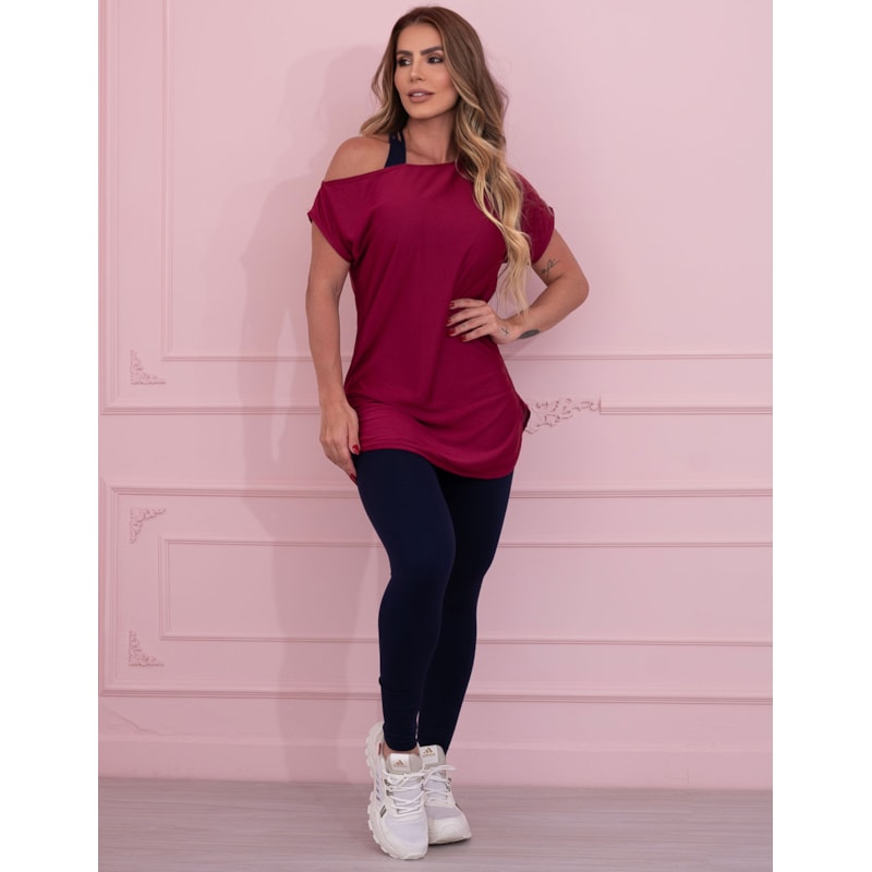 Blusa Feminina Fitness Dry Fit Ombro Só Seca Rápido para Academia