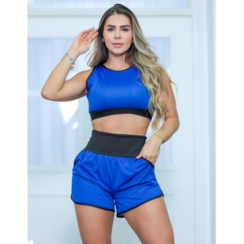 Conjunto Esportivo Feminino Dry Fit Short Fitness e Top Academia