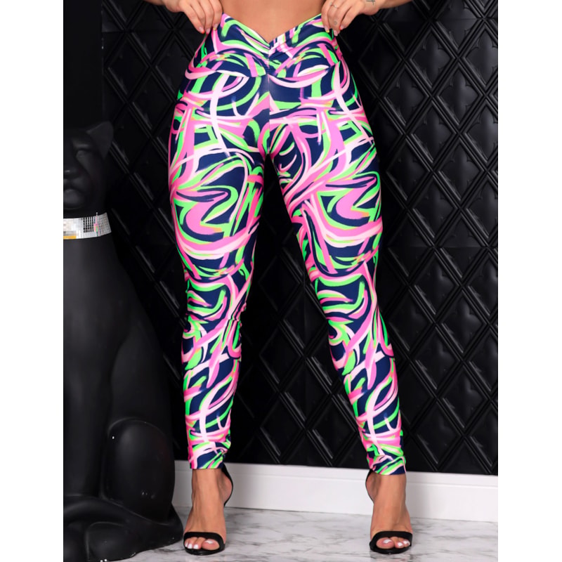 Calça Legging Levanta Bumbum Feminina para Academia com Estampa