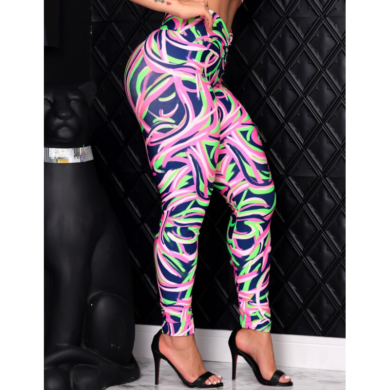 Calça Legging Levanta Bumbum Feminina para Academia com Estampa