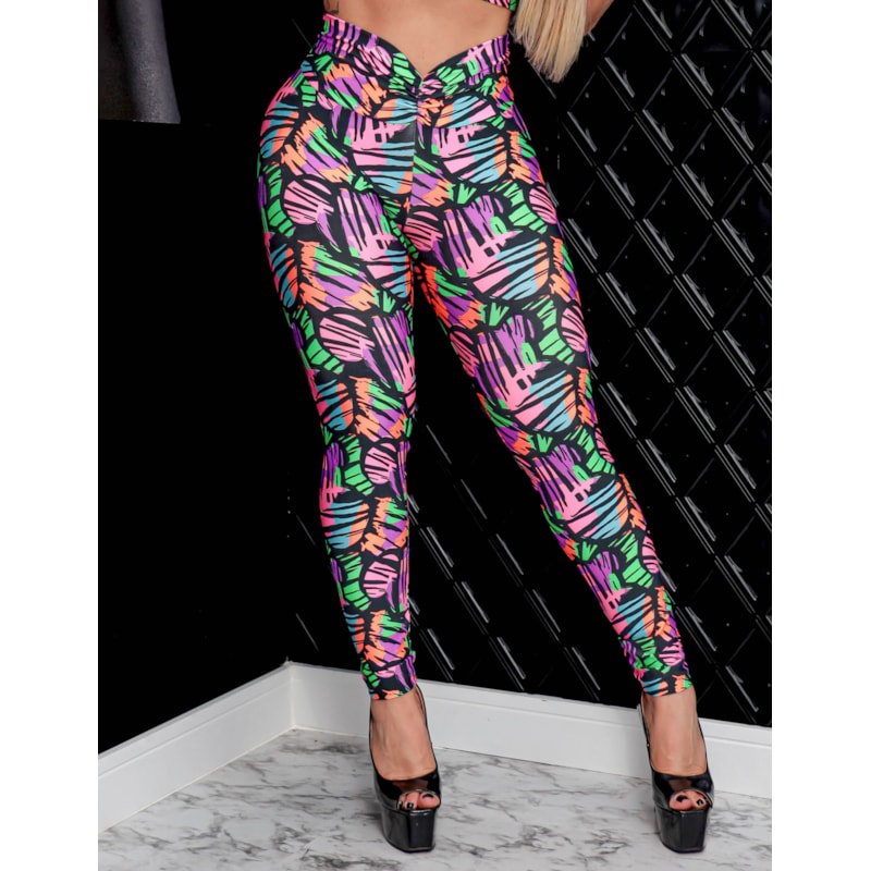 Calça Legging para Academia Feminina Empina Bumbum Estampada