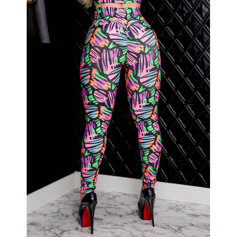Calça Legging para Academia Feminina Empina Bumbum Estampada