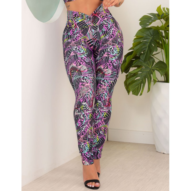 Calça Estampada Feminina Esportiva Empina Bumbum para Academia