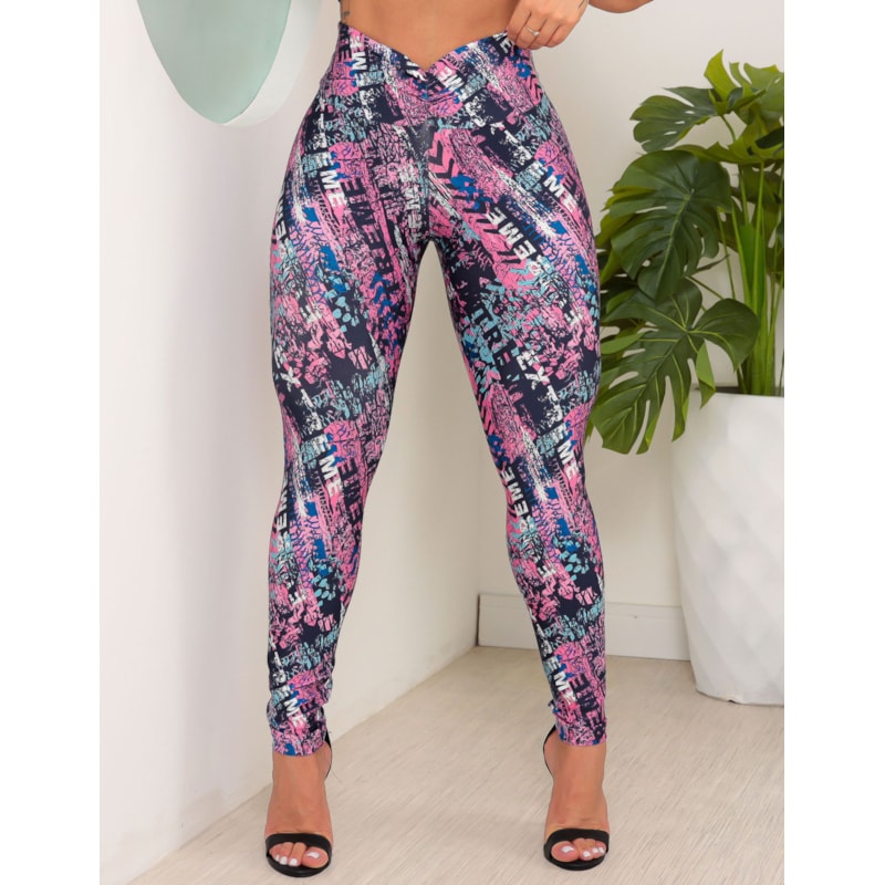 Calça Legging Estampada Fitness Valoriza Bumbum para Academia