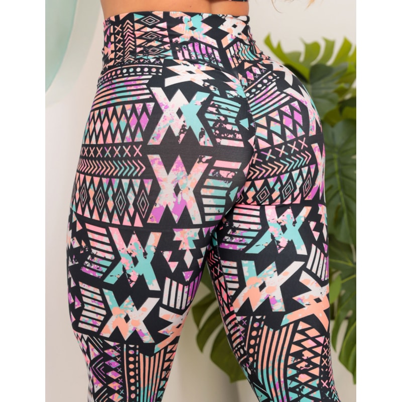Calça Feminina Fitness Estampada Levanta Bumbum