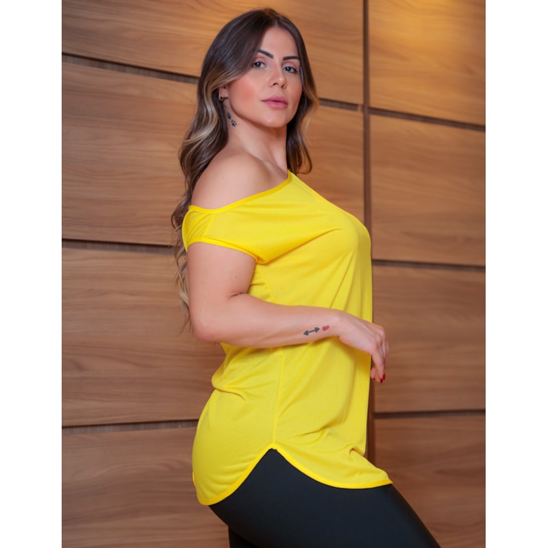 Kit 3 Blusas Fitness Feminina em Dry Fit Ombro Só para Academia
