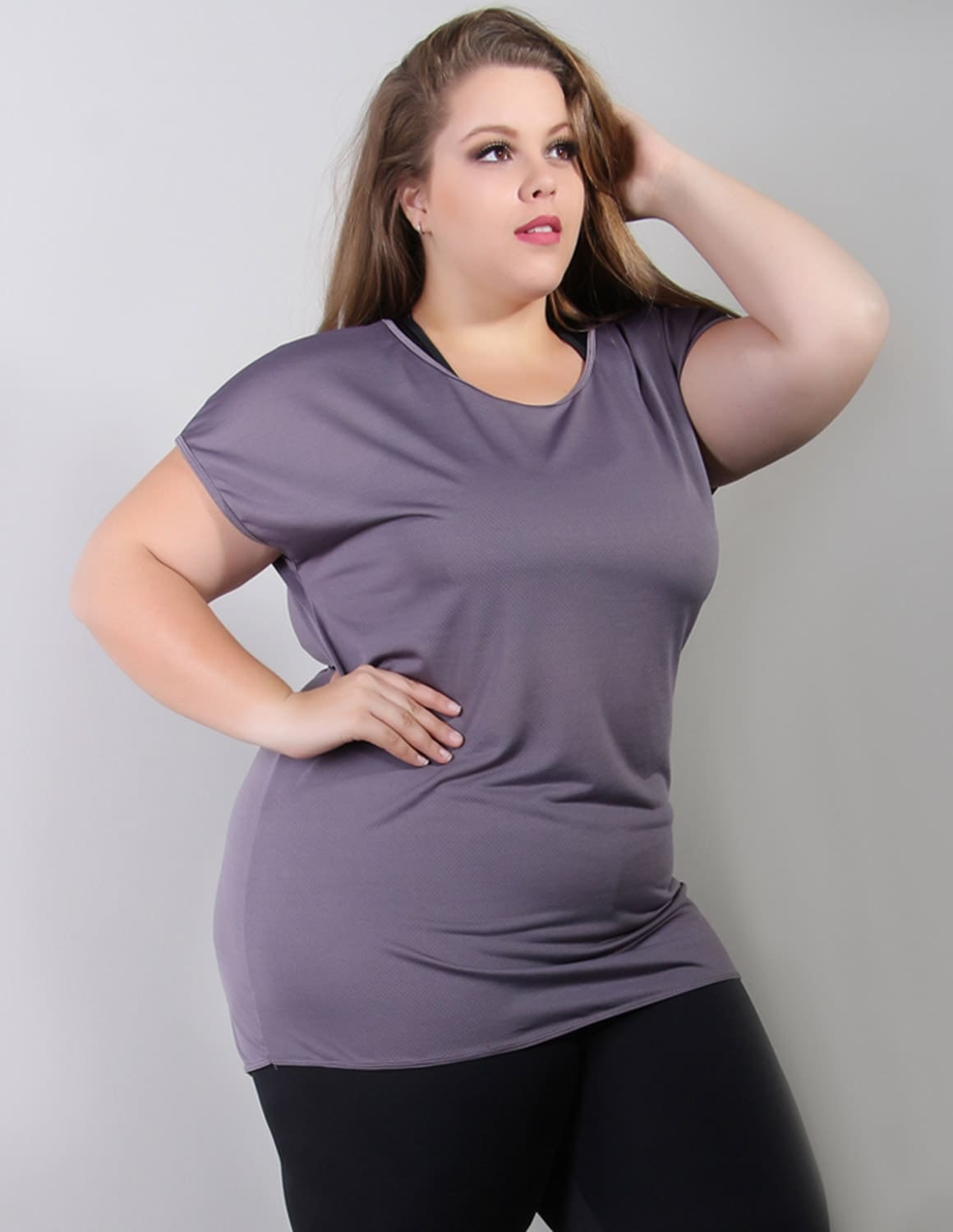 Kit 4 Blusas Fitness Feminina Plus Size para Academia em Dry Fit