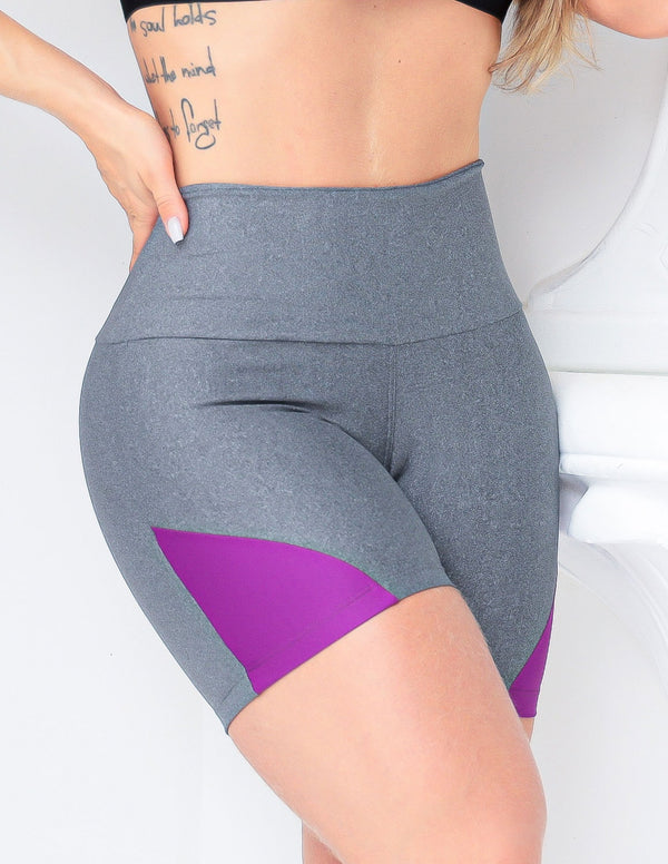 Shortinho Suplex Para Academia Feminino com Recortes nas Laterais