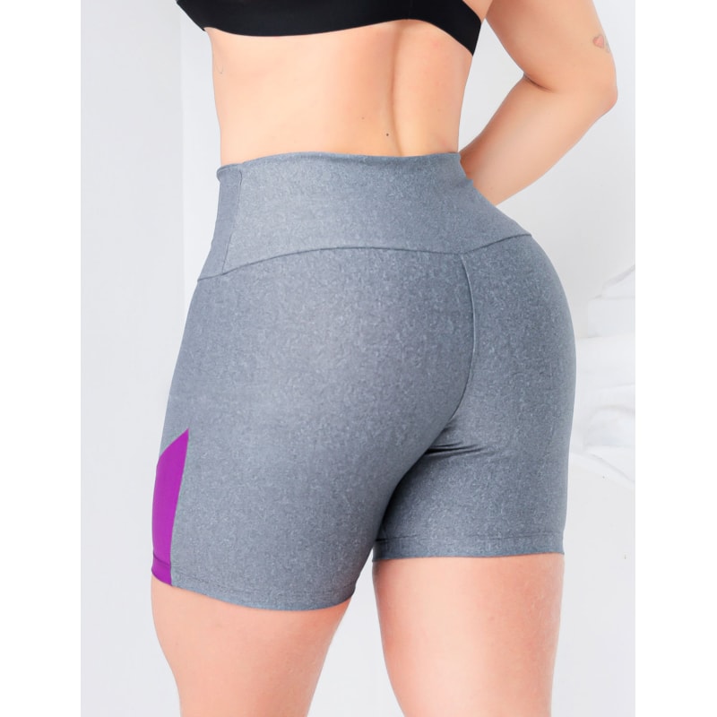 Shortinho Suplex Para Academia Feminino com Recortes nas Laterais