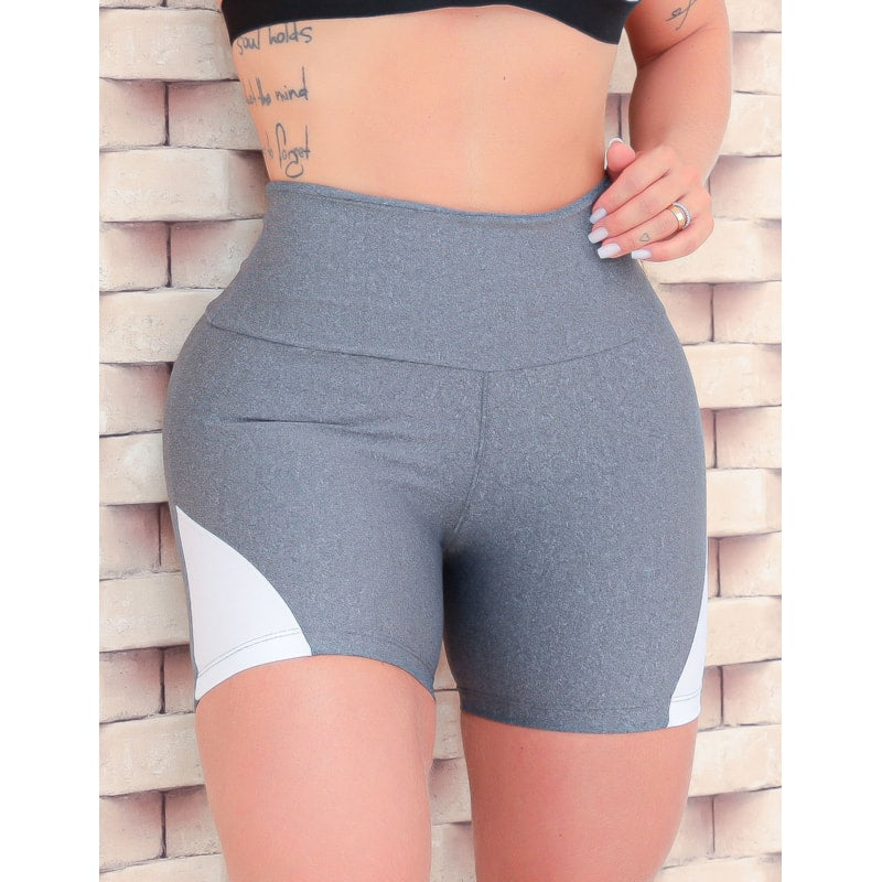 Shorts Curto Feminino para Academia com Recortes nas Laterais
