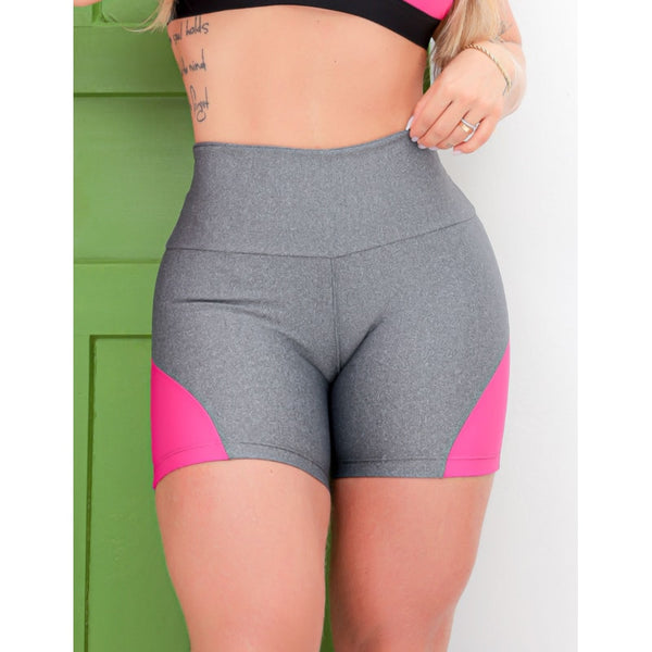 Short Fitness Feminino com Recortes Laterais para Academia
