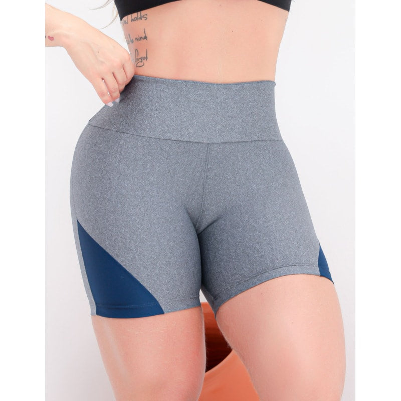 Shortinho Feminino Esportivo em Suplex com Recortes Laterais