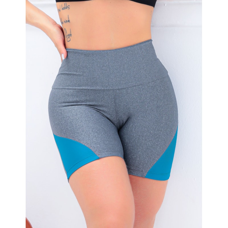 Shorts Fitness Feminino com Recortes nas Laterais para Academia