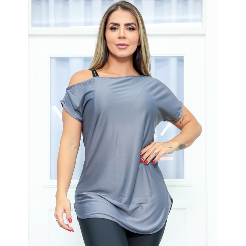 Blusa Feminina Fitness Dry Fit Ombro Só Seca Rápido para Academia