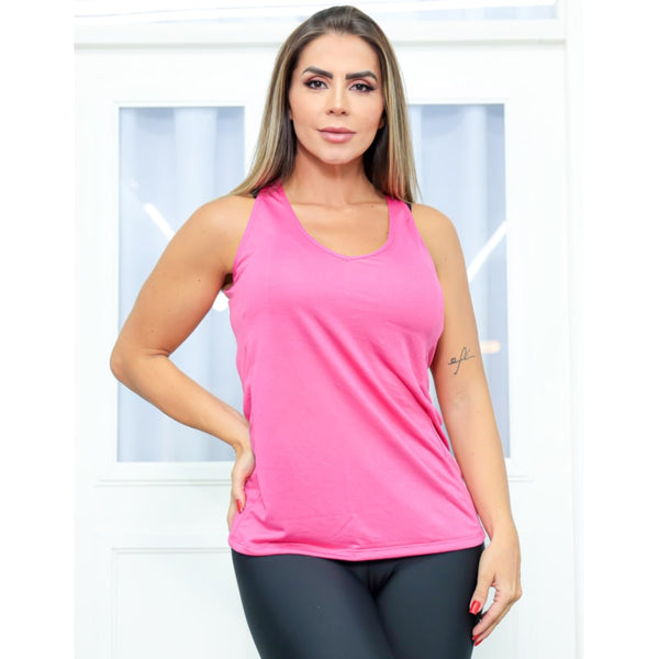 Camiseta Regata Feminina para Academia em Dry Fit Seca Rápido