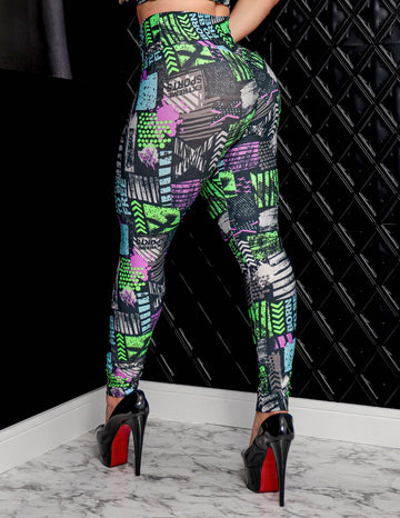 Calça Legging Esportiva Feminina Estampada Empina Bumbum