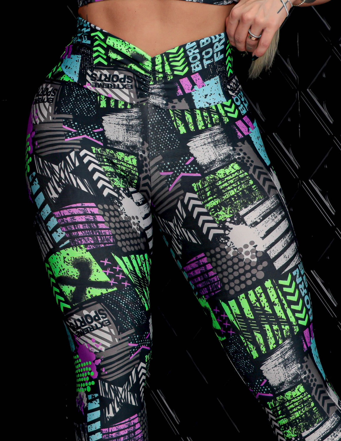 Calça Legging Esportiva Feminina Estampada Empina Bumbum