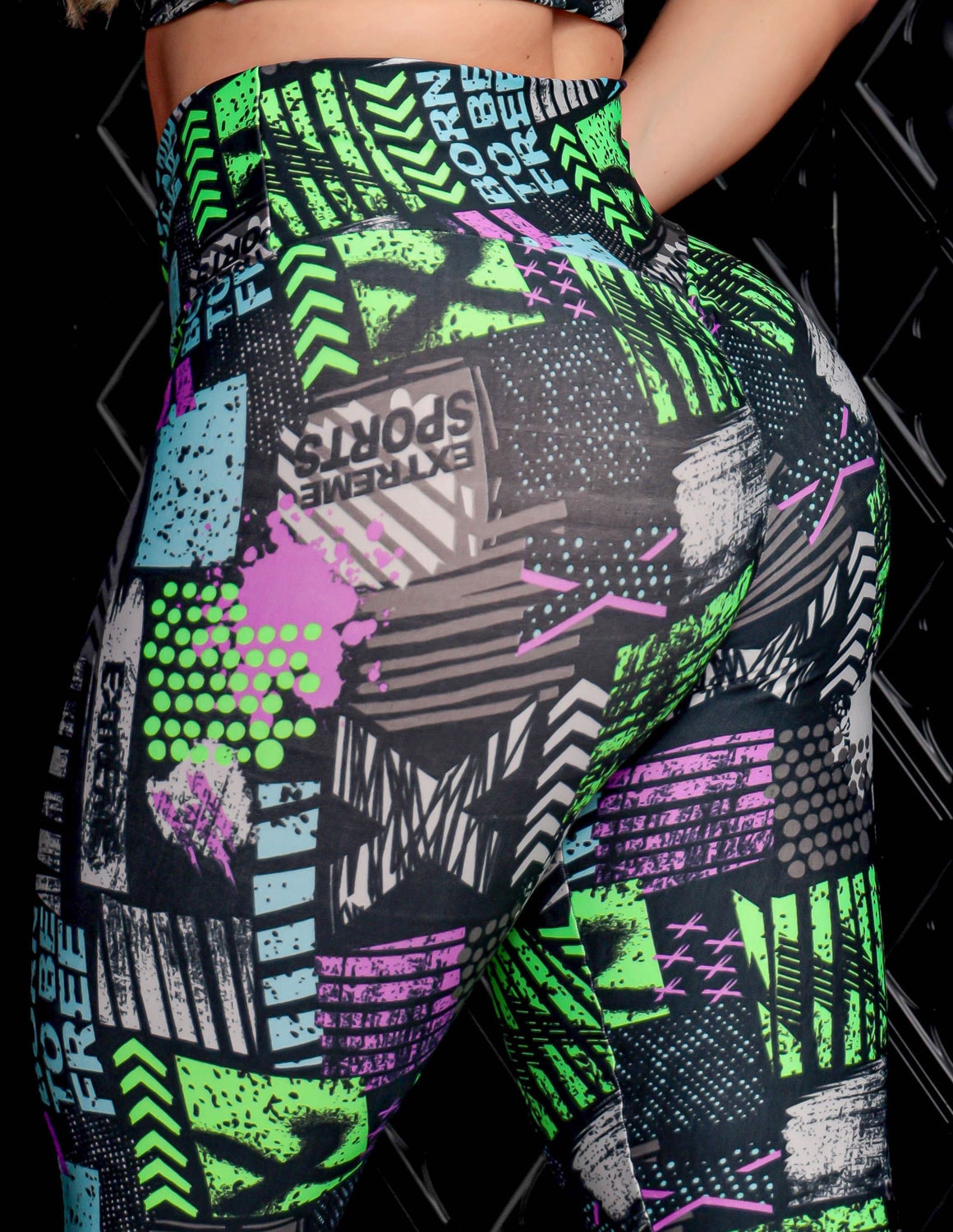 Calça Legging Esportiva Feminina Estampada Empina Bumbum