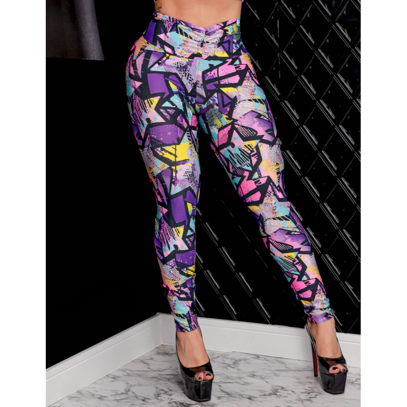 Calça Feminina Fitness Valoriza Bumbum Estampada para Academia