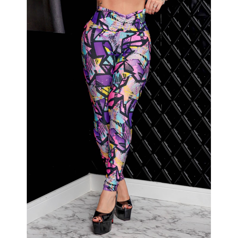 Calça Feminina Fitness Valoriza Bumbum Estampada para Academia