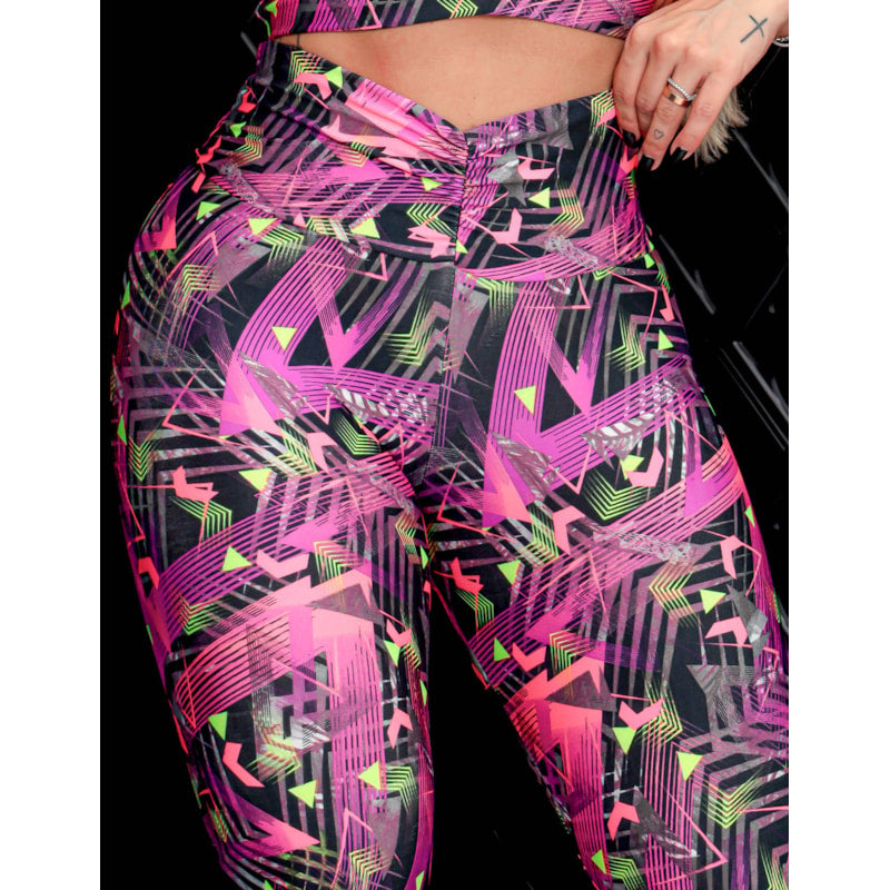 Calça Legging Fitness Feminina Empina Bumbum Academia com Estampa