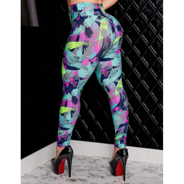 Calça Legging Estampada Esportiva Feminina Empina Bumbum Academia
