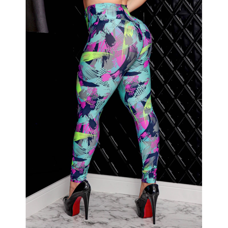 Calça Legging Estampada Esportiva Feminina Empina Bumbum Academia