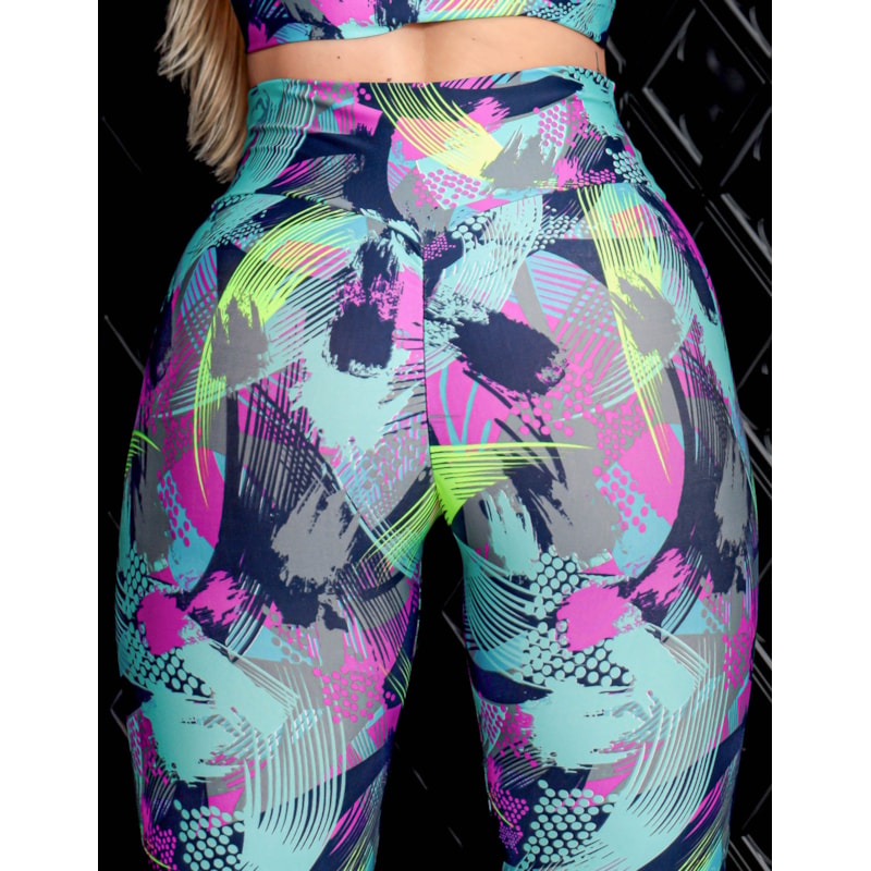 Calça Legging Estampada Esportiva Feminina Empina Bumbum Academia