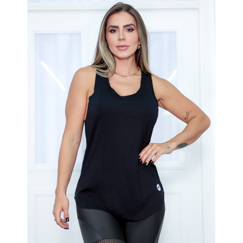 Regata Academia Feminina Camiseta Esportiva com Estampa Estilo Nadador - EVOLUTION