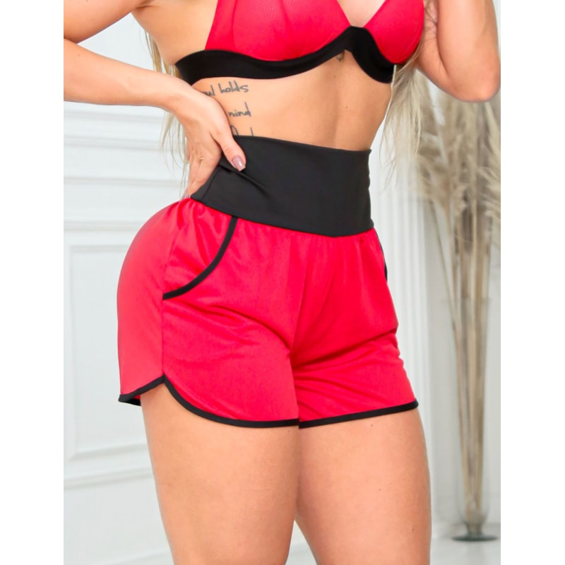 Short sem Forro para Academia com Bolsos Laterais em Dry Fit