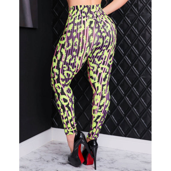 Calça Fitness Estampada Feminina com Efeito Empina Bumbum