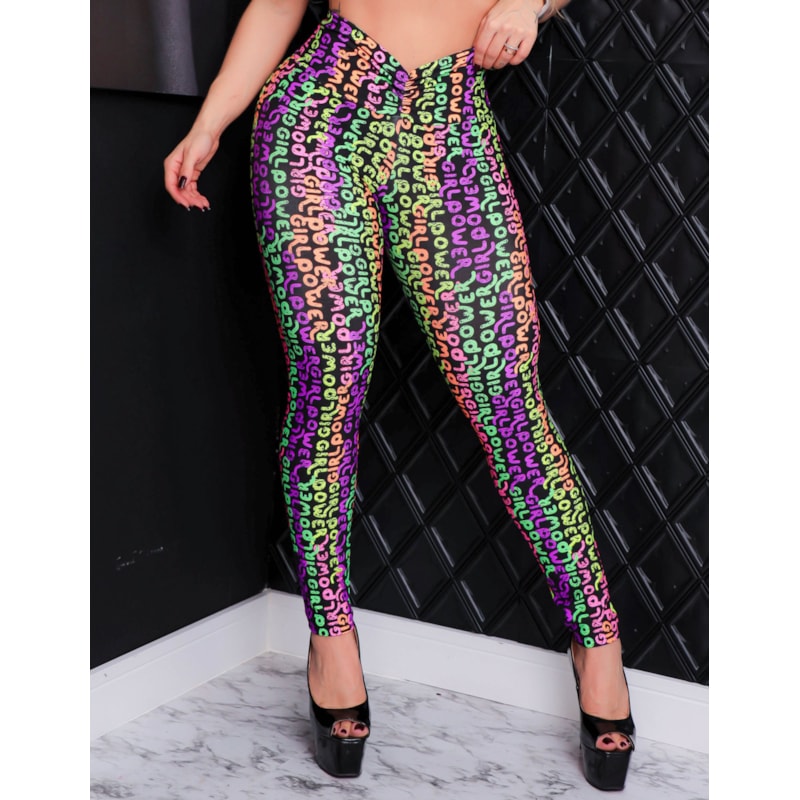 Calça Fitness Feminina Estampada Empina Bumbum para Academia