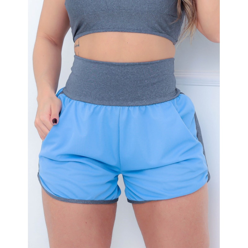 Conjunto para Academia Feminino Running Dry Short com Bolso e Top