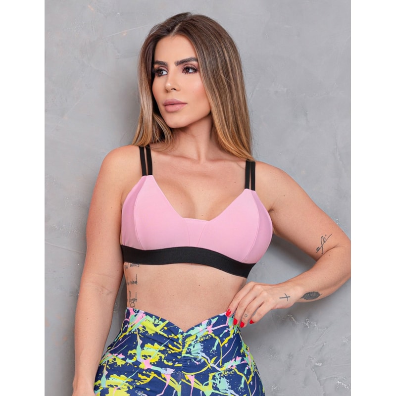 Top Fitness com Bojo Removível e Alcinhas Ajustáveis Feminino