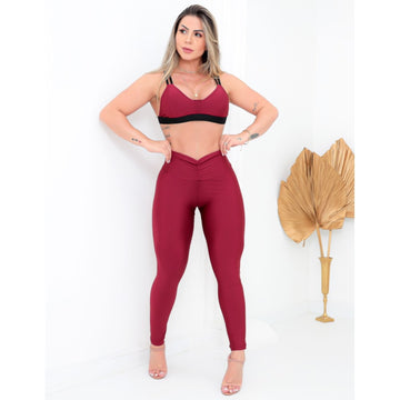 Conjunto Feminino Empina Bumbum com Legging e Top para Academia