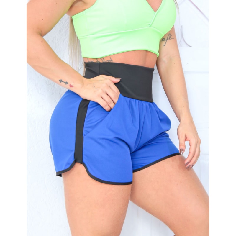Short Fitness Feminino Running Dry com Bolso Laterais para Academia