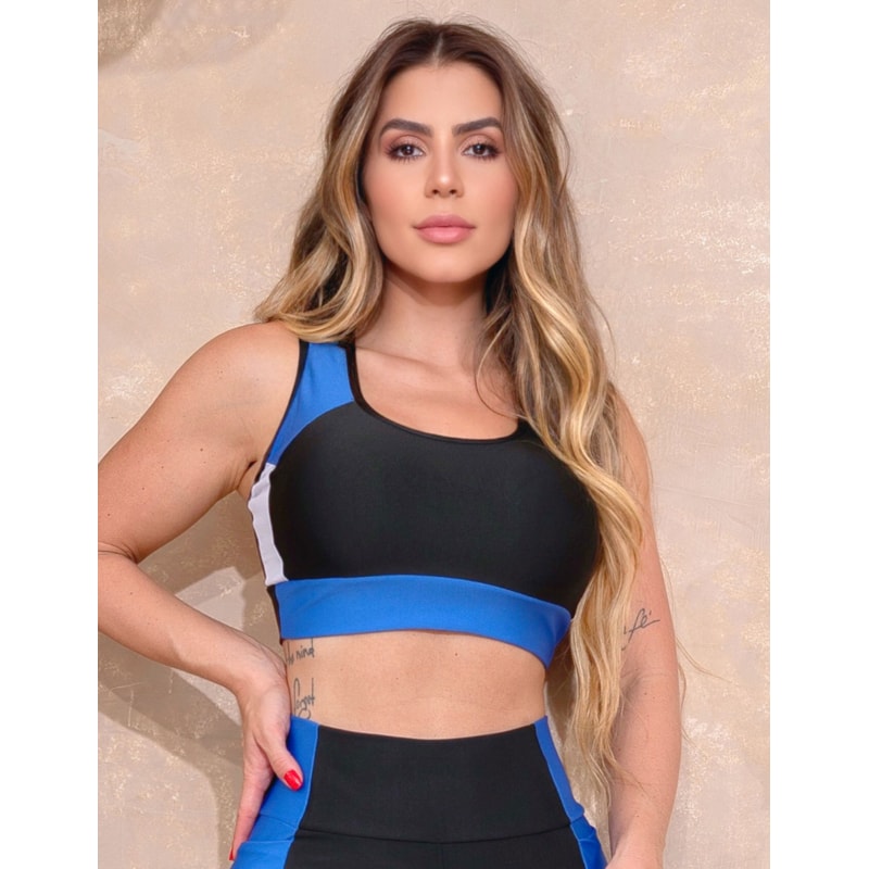 Cropped Estilo Nadador sem Bojo para Academia Feminino