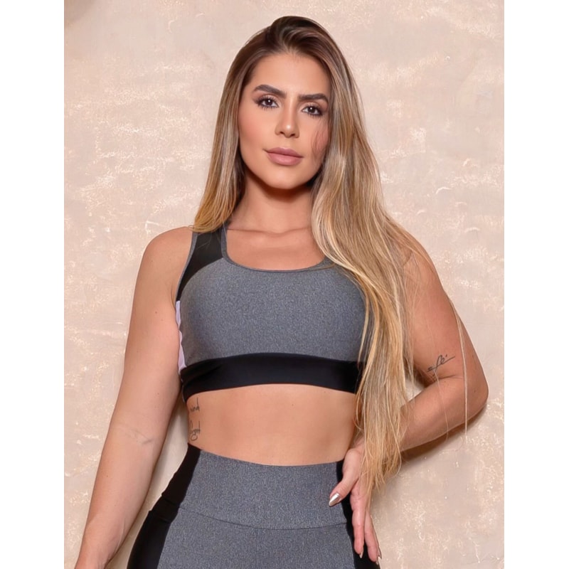 Cropped Feminino sem Bojo para Academia Estilo Nadador