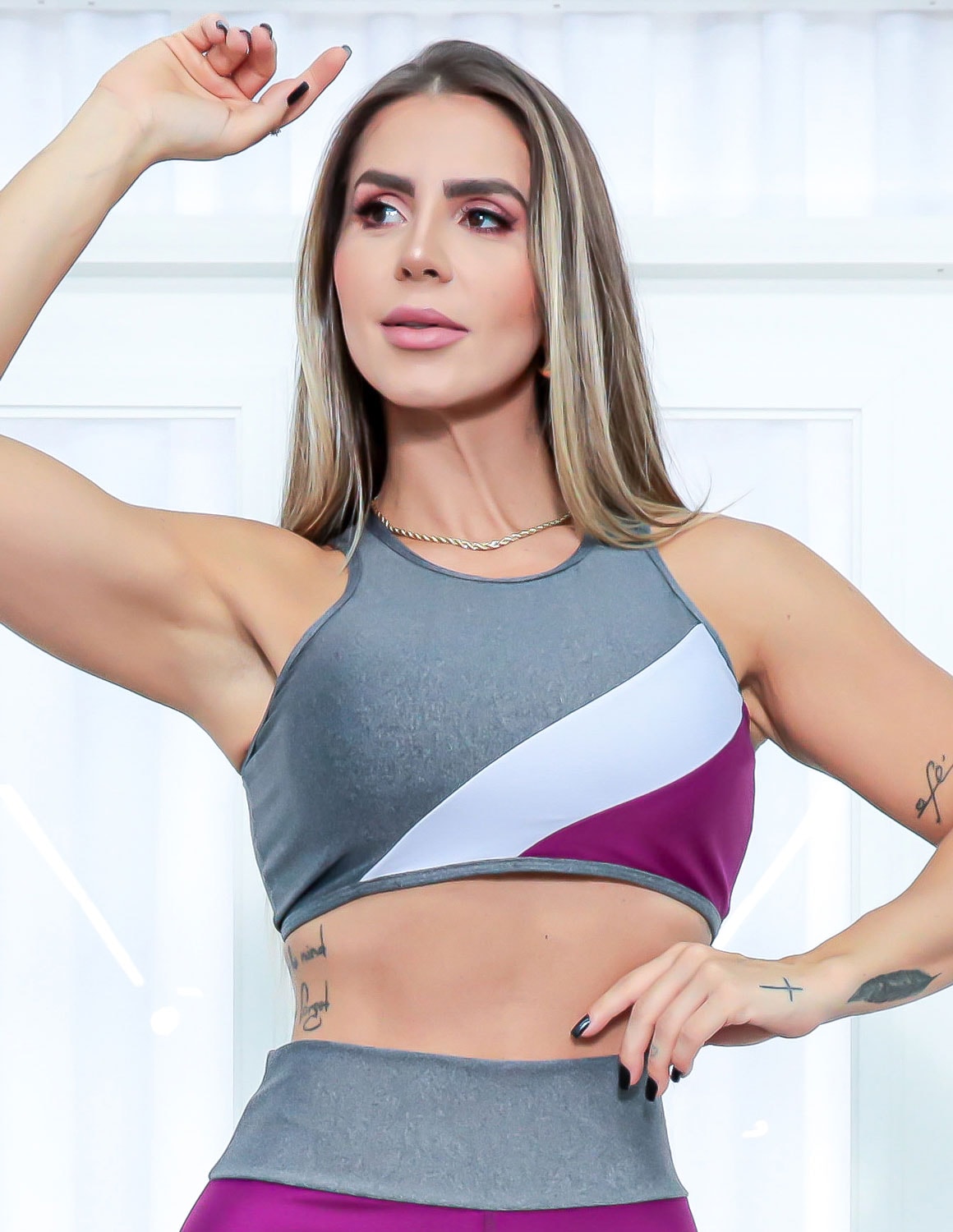 Cropped Top Feminino Fitness Nadador Sem Bojo Fitmoda