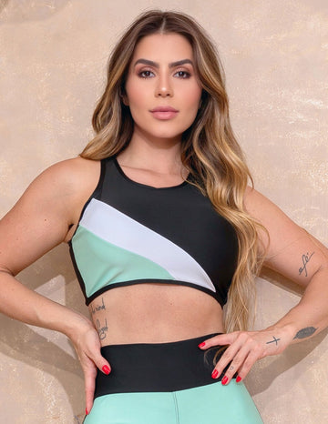 Top Nadador Feminino sem Bojo Moda Fitness