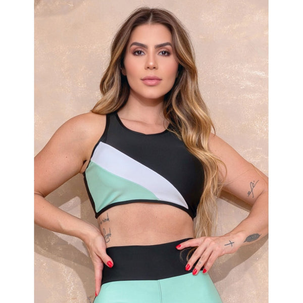 Top Nadador Feminino sem Bojo Moda Fitness