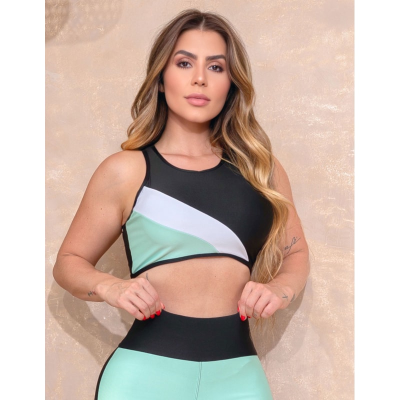 Top Nadador Feminino sem Bojo Moda Fitness