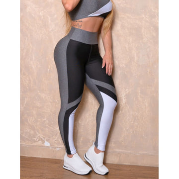 Calça Legging Cintura Alta com Recortes para Academia
