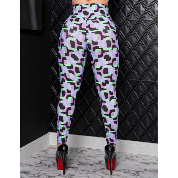 Calça Fitness Feminina Estampada para Academia Empina Bumbum