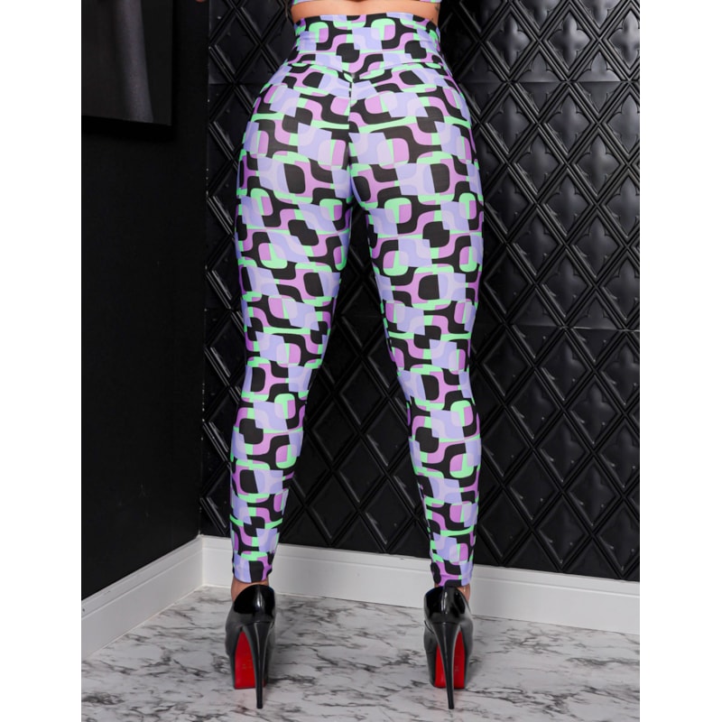 Calça Fitness Feminina Estampada para Academia Empina Bumbum